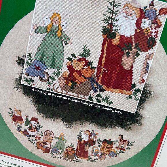 Dimensions Cross Stitch Barbara Mock Toy Collection Tree Skirt 8393 Christmas - Picture 5 of 6